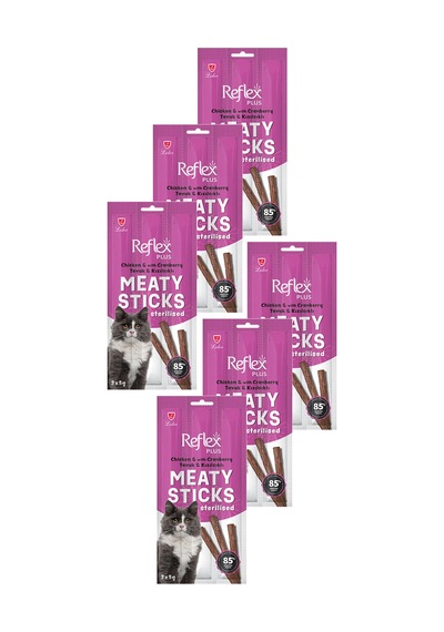 Reflex Meaty Sticks Tavuklu Ve Kızılcıklı Kedi Ödül Çubuğu 6'lı 3 x 5 G