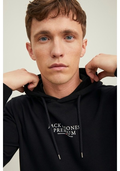 Jack & Jones Erkek Kapüşonlu Sweatshirt Jprbluarchıe 63412216335 Siyah
