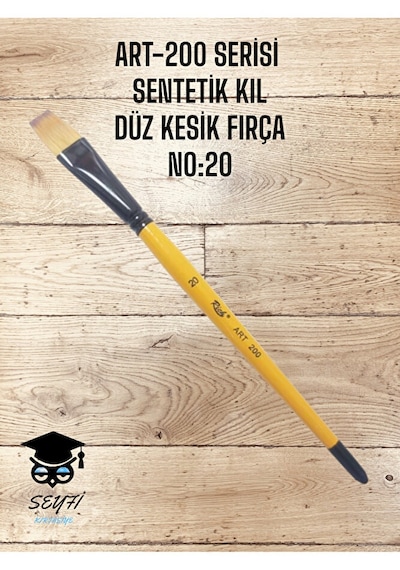 Art-200 Serisi Sentetik Düz Kesik Kıl Fırça No:20