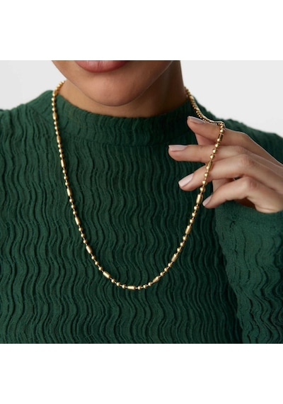 By Golden House Oluklu Top Zincir