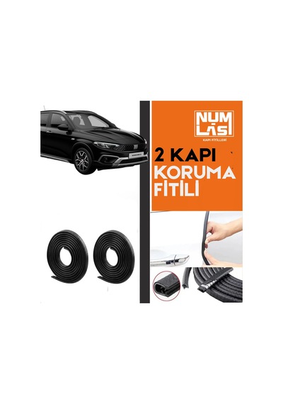 Fiat Egea Cross Station Wagon İki Kapı Koruma Fitili Siyah Renk Numlas-a Kalite-nm2585