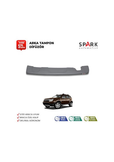Dacia Duster 2010-2017 Yıl Aralığı Uyumlu Arka Tampon Difüzör