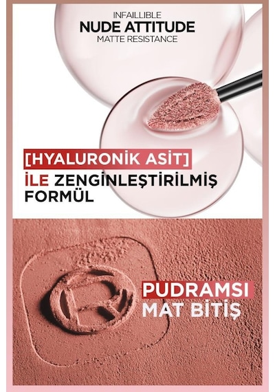 L'Oréal Paris Infaillible Matte Resistance Likit Mat Ruj 635 Worth It Medium