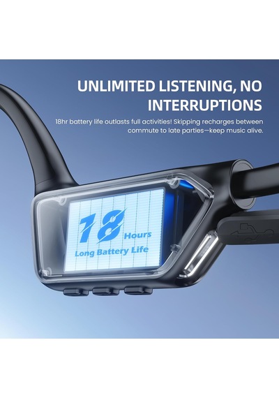 T10lite Kablosuz Bluetooth 6.0 Spor Kulaklıklar Kemik İletim Koşu Bisiklet Açık Kulak Tasarım Hifi Sürücü 18h P