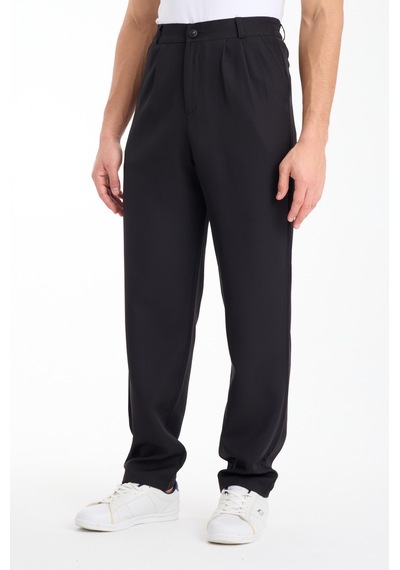 Gugus Erkek Baggy İthal Kumaş Pantolon Siyah