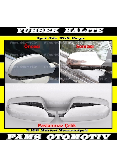 Audi A4 B8 Krom Ayna Kapağı 2 Prç. 2010-2015 P.çelik