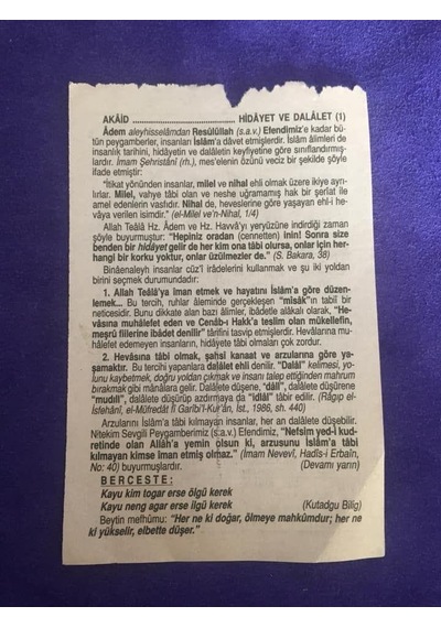 14 Nisan 2001 Takvim Yaprağı - Nostalji Koleksiyonluk Takvim Yaprağı