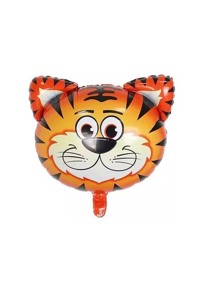 18 İnç Safari Kaplan Folyo Balon - Doğum Günü Parti Dekorasyon Balonu Çok Renkli