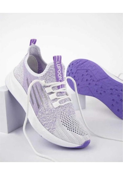 Tutınom Unisex Ortopedik Yumuşak Taban Günlük Yazlık Sneaker Spor Ayakkabı Mor