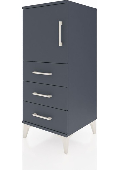 Hyperion Komodin 2 Raflı 3 Çekmeceli Tek Kapaklı 44x44x106 An... Antrasit