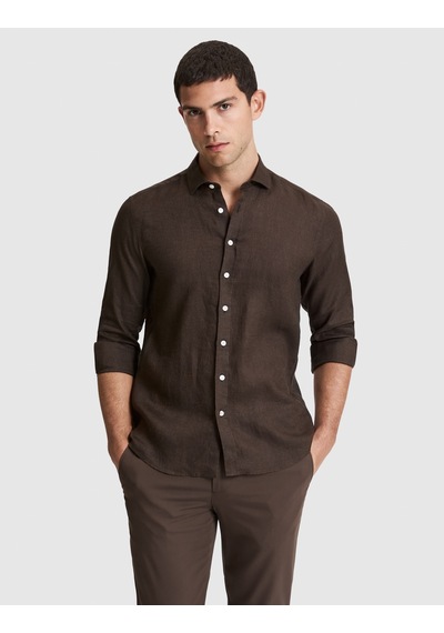 Pierre Cardin Erkek Koyu Kahverengi Gömlek Desenli 50320945-vr084