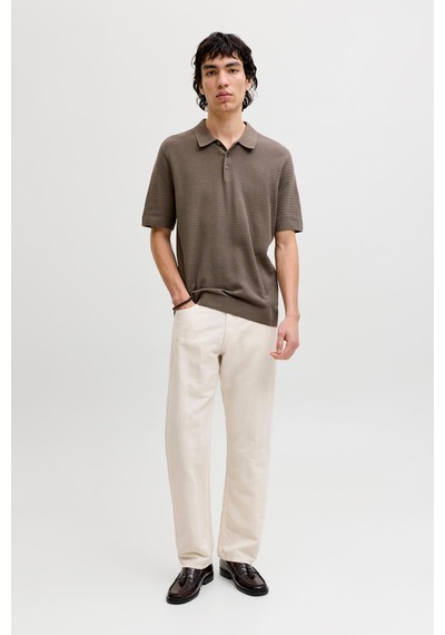 Jack & Jones Jpstchrıs Erkek Keten Karışımlı Pantolon Rahat Kesim Krem