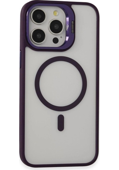 Joko Apple, Uyumlu iPhone 14 Pro Kılıf Roblox Lens Magsafe Standlı Kapak - Derin Mor