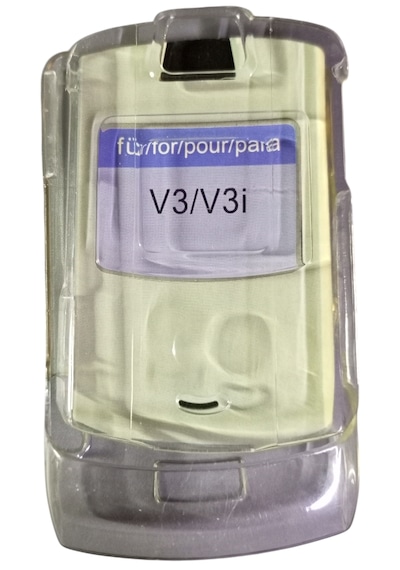 Motorola V3 İ Uyumlu Telefon Koruyucu Şeffaf Mika Kapak -