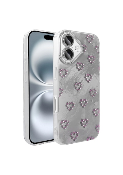 Apple Uyumlu iPad iPhone 16 Plus Kılıf Kamera Korumalı Figürlü Zore Ponti Silikon Kapak Çok Renkli