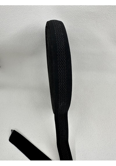 2.5 Cm Zigzaglı Model Örme Lastik-siyah-5 Metre
