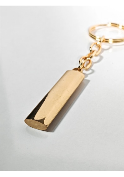 Lazer Kazımaya Uygun Boş Gold Çubuk Anahtarlık - Kişiselleştirilebilir Metal Bar Künye Çok Renkli