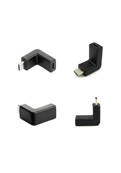 Tabletler, Dizüstü Bilgisayarlar Ve Akıllı Telefonların Esnek Bağlantısı İçin Erkek İla Kadın Tasarımı İle 90 Derece Usb C Adaptörü