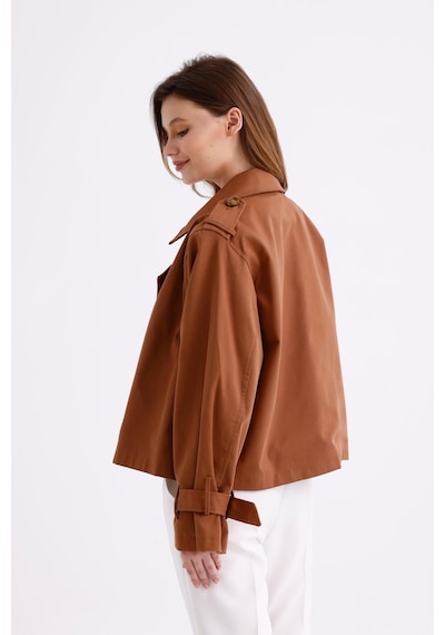 Pastelastore %100 Pamuk Gabardin Astarlı Oversize Geniş Kalıp Kadın Crop Kısa Trençkot 1122 Taba Pastelastore %100 Pamuk Gabardin Astarlı Oversize Geniş Kalıp Kadın Crop Kısa Trençkot 1122 Taba