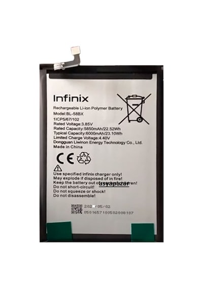 Infinix Hot 8-Hot 9 Play Pil Batarya İnfinix X650 Pil Batarya