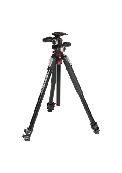 Manfrotto Kiti Alüminyum 3 Yollu Başlı 3 Bölümlü Tripod, Profesyo