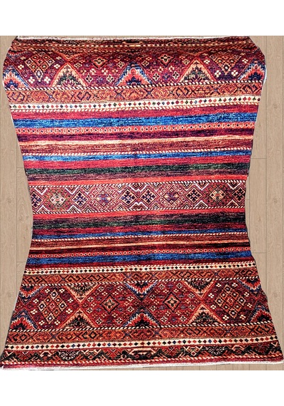 Dekoratif Dijital Baskı Pamuklu Kaymaz Taban Kilim 1028 Lacasa Bordo