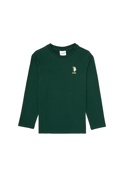 U.S. Polo Assn. Erkek Çocuk Koyu Yeşil Basic Bisiklet Yaka Sweatshirt 50314002-VR079