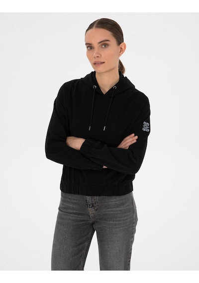 Pierre Cardin Kadın Siyah Sweatshirt 50312020-vr046 Siyah