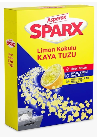 Sparx Limon Kokulu Kaya Tuzu Makine Temizleyici 1 Koli 12 Adet