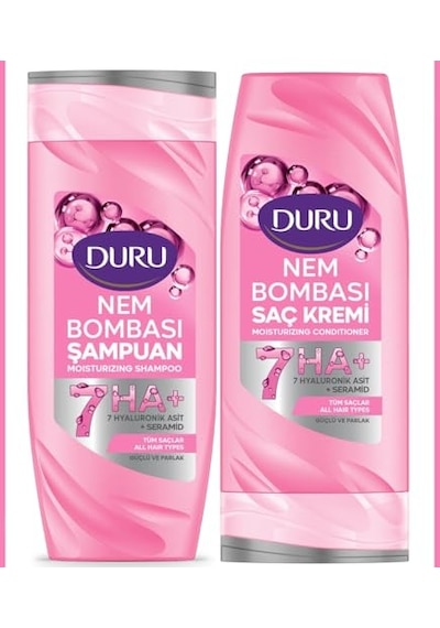 Nem Bombası Nemlendirici Şampuan 400 Ml Ve Saç Kremi 385 Ml, 7 Hyaluronik Asit + Seramid, Tüm Saç Tipleri İçin Diğer