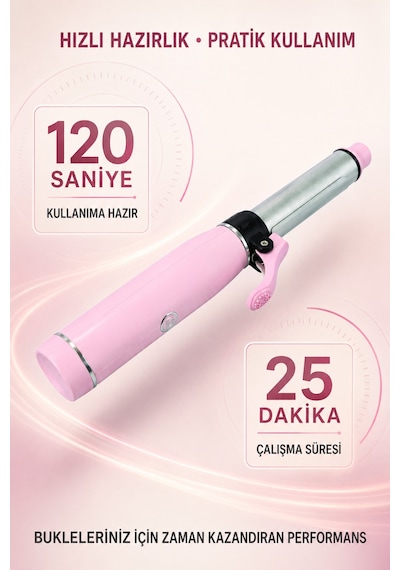 Şarjlı Kablosuz Saç Maşası Seramik Plakalı 2 Isı Ayarlı Usb-c Taşınabilir Mini Bukle Şekillendirici Seyehat Tipi Saç Maşası