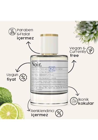 K2 Kadın Edp Parfüm 50 Ml 9% Amber - Çiçeksi