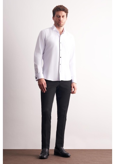 İmza Beyaz Uzun Kol Ata Yaka Düz Pamuklu Slim Fit Gömlek 1004255215 Beyaz İmza Beyaz Uzun Kol Ata Yaka Düz Pamuklu Slim Fit Gömlek 1004255215 Beyaz
