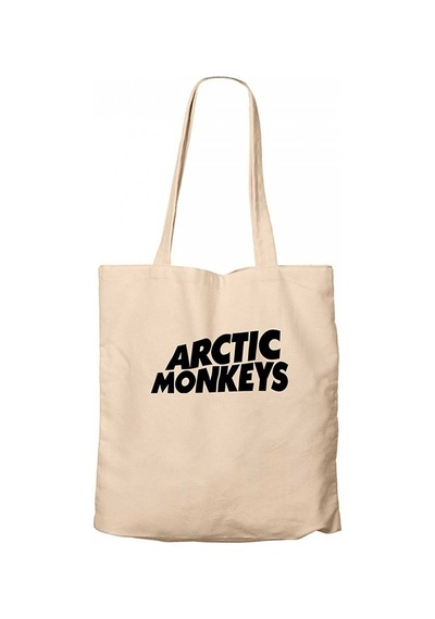 Arctic Monkeys Logo Krem Kanvas Bez Çanta Krem
