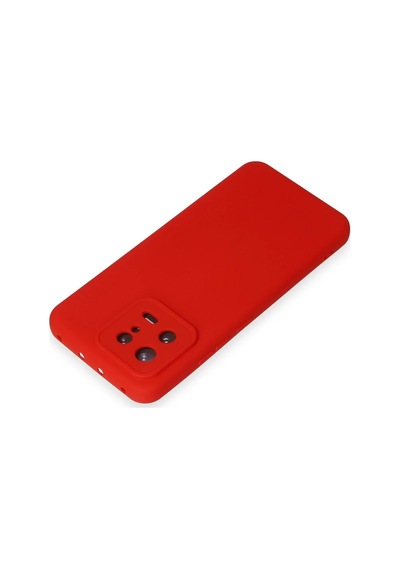 Newface - 167 - Xiaomi Mi 13 Kılıf Nano İçi Kadife Silikon - Edntrend - - Kırmızı