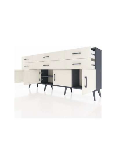 Arges Konsol 2 Raflı 6 Çekmeceli 4 Kapaklı 176x30x83 Antrasit-aytaşı/aytaşı Aytaşı/aytaşı Arges Konsol 2 Raflı 6 Çekmeceli 4 Kapaklı 176x30x83 Antrasit-aytaşı/aytaşı Aytaşı/aytaşı