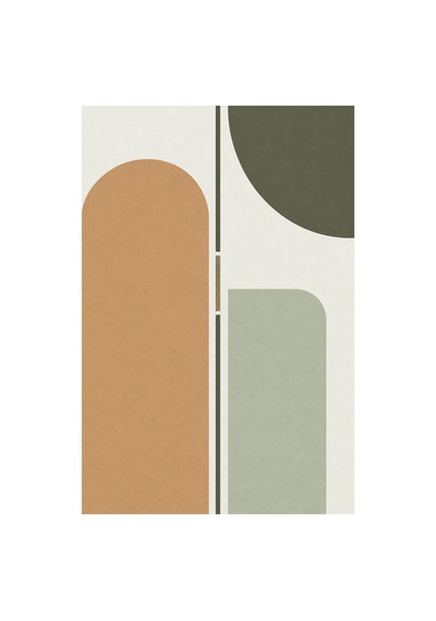 Kartela Halı Eksen Kemerli Modern Halı Adaçayı Yeşili Kaymaz Taban Makinede Yıkanabilir 80x120 Cm