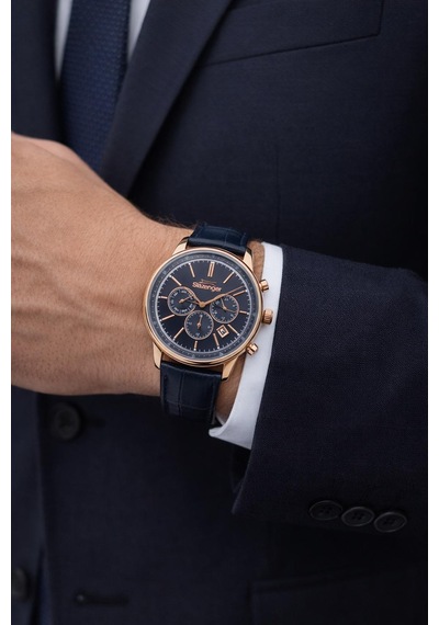 Slazenger Erkek Deri Kordon Bileklik Hediyeli 2 Yıl Garantili Suya Dayanıklı Kol Saati Vs.blkt.0969 Rose Gold