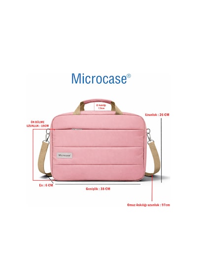 Microcase Samsung Galaxy Tab S10+ S10 Plus İle Uyumlu Tablet Notebook Apple MacBook Çantası + Bluetooth Klavye Ve Mouse Set Pembe - Al5895
