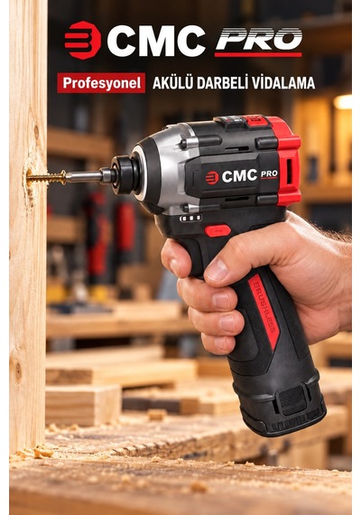 Cmc Profesyonel 16v Kömürsüz Akülü Darbeli Vidalama 180 Nm, Çift 2 Ah Akü, 4 Kademeli