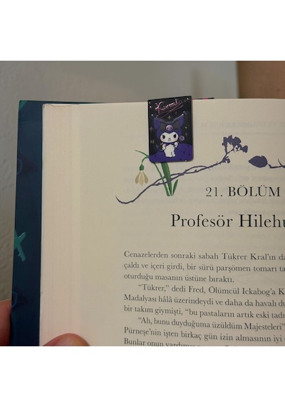 Bakgelal Sanrio Lisanslı Kuromi 3 Lü Manyetik Kitap Ayracı Seti Sevimli Bookmark Kırtasiye Aksesuarı - 9075693633188