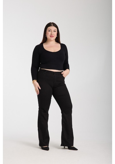 Lacarino 7579 Cındy Xl Kadın Jean Pantolon Siyah