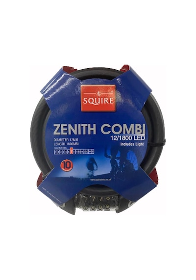 Squıre Zenith Combi Şifreli Kilit 12x1800mm Led Işıklı Siyah