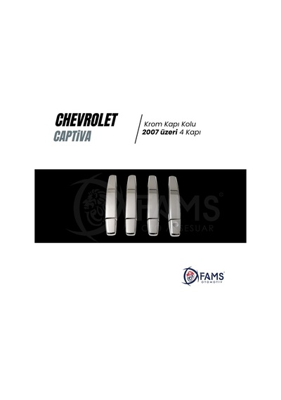 Chevrolet Captiva Krom Kapı Kolu 4 Parça 2007 Üzeri P. Çelik