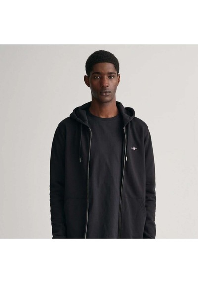 Gant Erkek Siyah Regular Fit Kapüşonlu Sweatshirt-11258 Siyah
