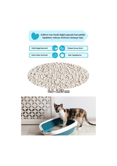 2 Adet 10lt Marsilya Sabunlu Bentonit Topaklaşan Kokusuz Kedi Kumu 10lt X 2 Adet