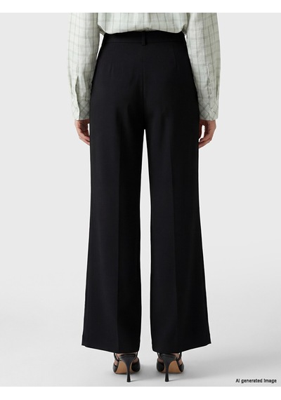Lcw Modest Siyah Regular Fit Geniş Paça Kadın Pantolon