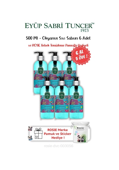 Okyanus 6 Al 5 Öde Sıvı Sabun 500 Ml Ve Rosıe Hediyeli