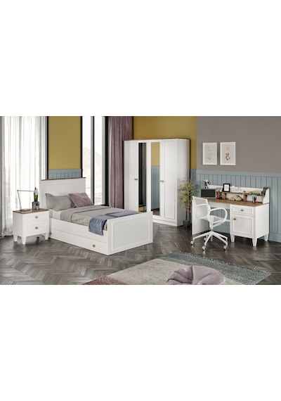Smart Ders Çalışma Masası %100mdf Beyaz - Meşe