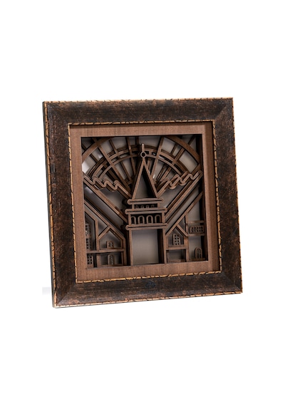 Galata ArtDeco Kahverengi Ahşap Duvar Panosu